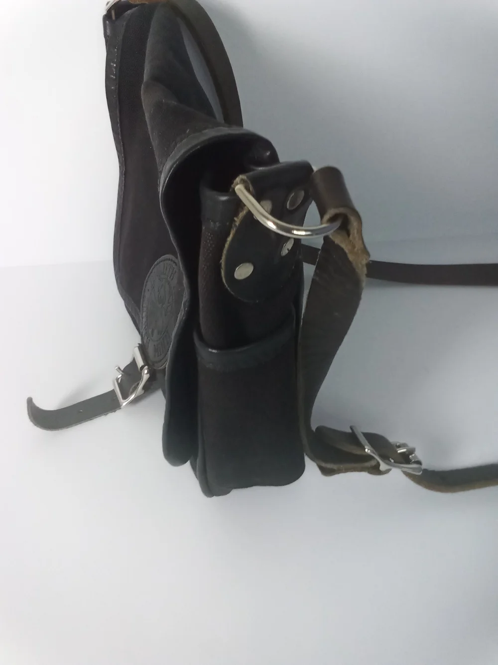 Duluth Pack Haversack Canvas Leather Messenger Bag Black